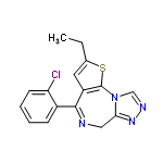 InChI=1/C16H13ClN4S/c1-2-10-7-12-15(11-5-3-4-6-13(11)17)18-8-14-20-19-9-21(14)16(12)22-10/h3-7,9H,2,8H2,1H3