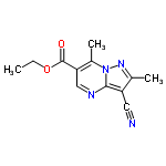 InChI=1/C12H12N4O2/c1-4-18-12(17)10-6-14-11-9(5-13)7(2)15-16(11)8(10)3/h6H,4H2,1-3H3