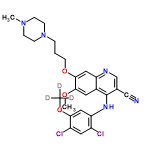 InChI=1/C26H29Cl2N5O3/c1-32-6-8-33(9-7-32)5-4-10-36-25-13-21-18(11-24(25)35-3)26(17(15-29)16-30-21)31-22-14-23(34-2)20(28)12-19(22)27/h11-14,16H,4-10H2,1-3H3,(H,30,31)/i2+1D3