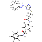 InChI=1/C23H27N7O3S2/c31-21(15-16-34-23-25-22(28-29-23)27-26-18-7-3-1-4-8-18)24-17-11-13-20(14-12-17)35(32,33)30-19-9-5-2-6-10-19/h2,5-6,9-14,30H,1,3-4,7-8,15-16H2,(H,24,31)(H2,25,27,28,29)