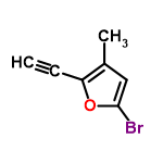 InChI=1/C7H5BrO/c1-3-6-5(2)4-7(8)9-6/h1,4H,2H3