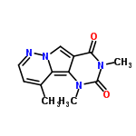 InChI=1/C12H12N4O2/c1-7-4-5-13-16-6-8-10(9(7)16)14(2)12(18)15(3)11(8)17/h4-6H,1-3H3