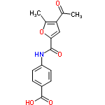 InChI=1/C15H13NO5/c1-8(17)12-7-13(21-9(12)2)14(18)16-11-5-3-10(4-6-11)15(19)20/h3-7H,1-2H3,(H,16,18)(H,19,20)