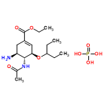 InChI=1/C16H28N2O4.H3O4P/c1-5-12(6-2)22-14-9-11(16(20)21-7-3)8-13(17)15(14)18-10(4)19;1-5(2,3)4/h9,12-15H,5-8,17H2,1-4H3,(H,18,19);(H3,1,2,3,4)/t13-,14+,15+;/m0./s1