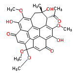 InChI=1/C30H26O10/c1-10(31)25-24-22-16-11(9-30(25,2)36)28(39-5)26(34)17-12(32)7-14(37-3)19(21(16)17)20-15(38-4)8-13(33)18(23(20)22)27(35)29(24)40-6/h7-8,25,34-36H,9H2,1-6H3/t25-,30+/m1/s1