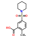 InChI=1/C13H17NO4S/c1-10-5-6-11(9-12(10)13(15)16)19(17,18)14-7-3-2-4-8-14/h5-6,9H,2-4,7-8H2,1H3,(H,15,16)