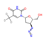 InChI=1/C10H13N5O4/c1-5-3-15(10(18)12-9(5)17)8-2-6(13-14-11)7(4-16)19-8/h3,6-8,16H,2,4H2,1H3,(H,12,17,18)/t6-,7+,8+/m0/s1/i1D3