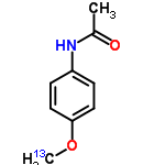 InChI=1/C9H11NO2/c1-7(11)10-8-3-5-9(12-2)6-4-8/h3-6H,1-2H3,(H,10,11)/i2+1