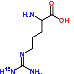 InChI=1/C6H14N4O2/c7-4(5(11)12)2-1-3-10-6(8)9/h4H,1-3,7H2,(H,11,12)(H4,8,9,10)/i8+1