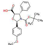 InChI=1/C22H25NO6/c1-22(2,3)29-21(26)23-17(14-8-6-5-7-9-14)18(20(24)25)28-19(23)15-10-12-16(27-4)13-11-15/h5-13,17-19H,1-4H3,(H,24,25)/t17-,18+,19+/m0/s1