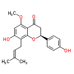 InChI=1/C21H22O5/c1-12(2)4-9-15-16(23)10-19(25-3)20-17(24)11-18(26-21(15)20)13-5-7-14(22)8-6-13/h4-8,10,18,22-23H,9,11H2,1-3H3/t18-/m0/s1