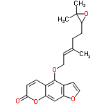 InChI=1/C21H22O5/c1-13(4-6-18-21(2,3)26-18)8-10-24-20-14-5-7-19(22)25-17(14)12-16-15(20)9-11-23-16/h5,7-9,11-12,18H,4,6,10H2,1-3H3/b13-8+