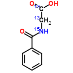 InChI=1/C9H9NO3/c11-8(12)6-10-9(13)7-4-2-1-3-5-7/h1-5H,6H2,(H,10,13)(H,11,12)/i6+1,8+1,10+1