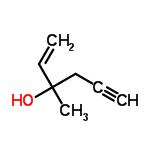 InChI=1/C7H10O/c1-4-6-7(3,8)5-2/h1,5,8H,2,6H2,3H3