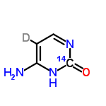 InChI=1/C4H5N3O/c5-3-1-2-6-4(8)7-3/h1-2H,(H3,5,6,7,8)/i1D,4+2