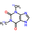 InChI=1/C7H8N4O2/c1-10-5-4(8-3-9-5)6(12)11(2)7(10)13/h3H,1-2H3,(H,8,9)/i1+1,2+1