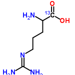 InChI=1/C6H14N4O2/c7-4(5(11)12)2-1-3-10-6(8)9/h4H,1-3,7H2,(H,11,12)(H4,8,9,10)/i5+1