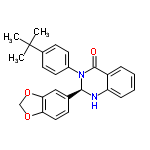 InChI=1/C25H24N2O3/c1-25(2,3)17-9-11-18(12-10-17)27-23(16-8-13-21-22(14-16)30-15-29-21)26-20-7-5-4-6-19(20)24(27)28/h4-14,23,26H,15H2,1-3H3/t23-/m1/s1