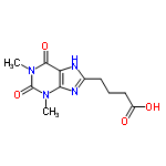 InChI=1/C11H14N4O4/c1-14-9-8(10(18)15(2)11(14)19)12-6(13-9)4-3-5-7(16)17/h3-5H2,1-2H3,(H,12,13)(H,16,17)