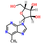 InChI=1/C11H14N4O4/c1-5-7-10(13-3-12-5)15(4-14-7)11-9(18)8(17)6(2-16)19-11/h3-4,6,8-9,11,16-18H,2H2,1H3/t6-,8-,9-,11-/m1/s1