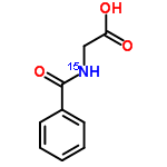 InChI=1/C9H9NO3/c11-8(12)6-10-9(13)7-4-2-1-3-5-7/h1-5H,6H2,(H,10,13)(H,11,12)/i10+1