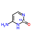 InChI=1/C4H5N3O/c5-3-1-2-6-4(8)7-3/h1-2H,(H3,5,6,7,8)/i4+1,6+0,7+0