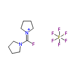 InChI=1/C9H16FN2.F6P/c10-9(11-5-1-2-6-11)12-7-3-4-8-12;1-7(2,3,4,5)6/h1-8H2;/q+1;-1