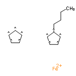 InChI=1/C9H13.C5H5.Fe/c1-2-3-6-9-7-4-5-8-9;1-2-4-5-3-1;/h4-5,7-8H,2-3,6H2,1H3;1-5H;/q;;+2