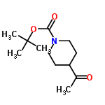 InChI=1/C12H21NO3/c1-9(14)10-5-7-13(8-6-10)11(15)16-12(2,3)4/h10H,5-8H2,1-4H3