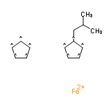 InChI=1/C9H13.C5H5.Fe/c1-8(2)7-9-5-3-4-6-9;1-2-4-5-3-1;/h3-6,8H,7H2,1-2H3;1-5H;/q;;+2