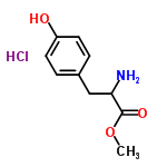 InChI=1/C10H13NO3.ClH/c1-14-10(13)9(11)6-7-2-4-8(12)5-3-7;/h2-5,9,12H,6,11H2,1H3;1H