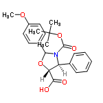 InChI=1/C22H25NO6/c1-22(2,3)29-21(26)23-17(14-8-6-5-7-9-14)18(20(24)25)28-19(23)15-10-12-16(27-4)13-11-15/h5-13,17-19H,1-4H3,(H,24,25)/t17-,18+,19?/m0/s1