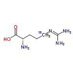 InChI=1/C6H14N4O2/c7-4(5(11)12)2-1-3-10-6(8)9/h4H,1-3,7H2,(H,11,12)(H4,8,9,10)/t4-/m0/s1/i3+1