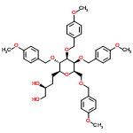 InChI=1/C42H52O11/c1-45-34-14-5-29(6-15-34)24-49-28-39-41(51-26-31-9-18-36(47-3)19-10-31)42(52-27-32-11-20-37(48-4)21-12-32)40(38(53-39)22-13-33(44)23-43)50-25-30-7-16-35(46-2)17-8-30/h5-12,14-21,33,38-44H,13,22-28H2,1-4H3/t33-,38-,39+,40-,41-,42+/m0/s1