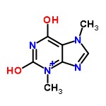 InChI=1/C7H8N4O2/c1-10-3-8-5-4(10)6(12)9-7(13)11(5)2/h3H,1-2H3,(H,9,12,13)/p+1