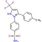 InChI=1/C17H14F3N3O2S/c1-11-2-4-12(5-3-11)15-10-16(17(18,19)20)22-23(15)13-6-8-14(9-7-13)26(21,24)25/h2-10H,1H3,(H2,21,24,25)/p+1