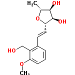 InChI=1/C15H20O5/c1-9-14(17)15(18)13(20-9)7-6-10-4-3-5-12(19-2)11(10)8-16/h3-7,9,13-18H,8H2,1-2H3/b7-6+/t9-,13+,14-,15+/m1/s1