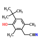 InChI=1/C14H19NO/c1-9-8-12(14(3,4)5)13(16)10(2)11(9)6-7-15/h8,16H,6H2,1-5H3