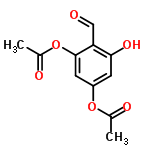 InChI=1/C11H10O6/c1-6(13)16-8-3-10(15)9(5-12)11(4-8)17-7(2)14/h3-5,15H,1-2H3