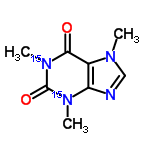 InChI=1/C8H10N4O2/c1-10-4-9-6-5(10)7(13)12(3)8(14)11(6)2/h4H,1-3H3/i11+1,12+1