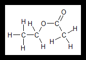 Ethyl acetate structure - explicit carbons and hydrogens